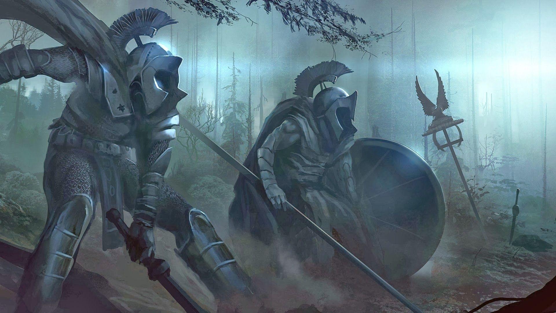 Spartan Warriors Wallpaper HD Fantasy Armor Shield Weapon X