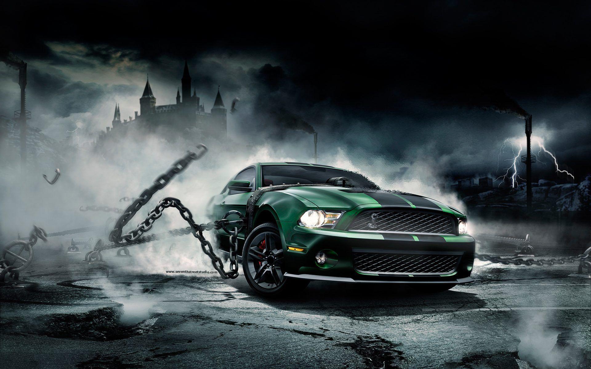 Cars image 4k background HD wallpaper picture mustang monster wide