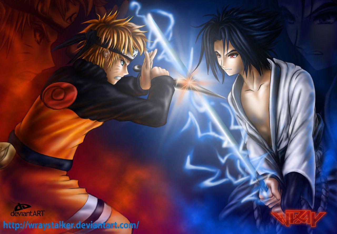Wallpaper de Naruto vs Sasuke