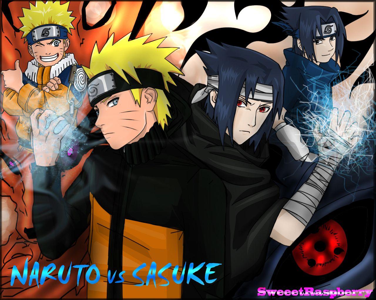 Super & New Wallpaper: Anime Wallpaper, naruto Vs Sasuke 1280 x 1024