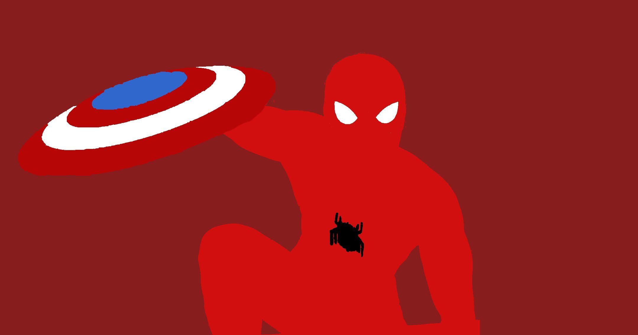Minimalistic Spider Man (Civil War) Wallpaper