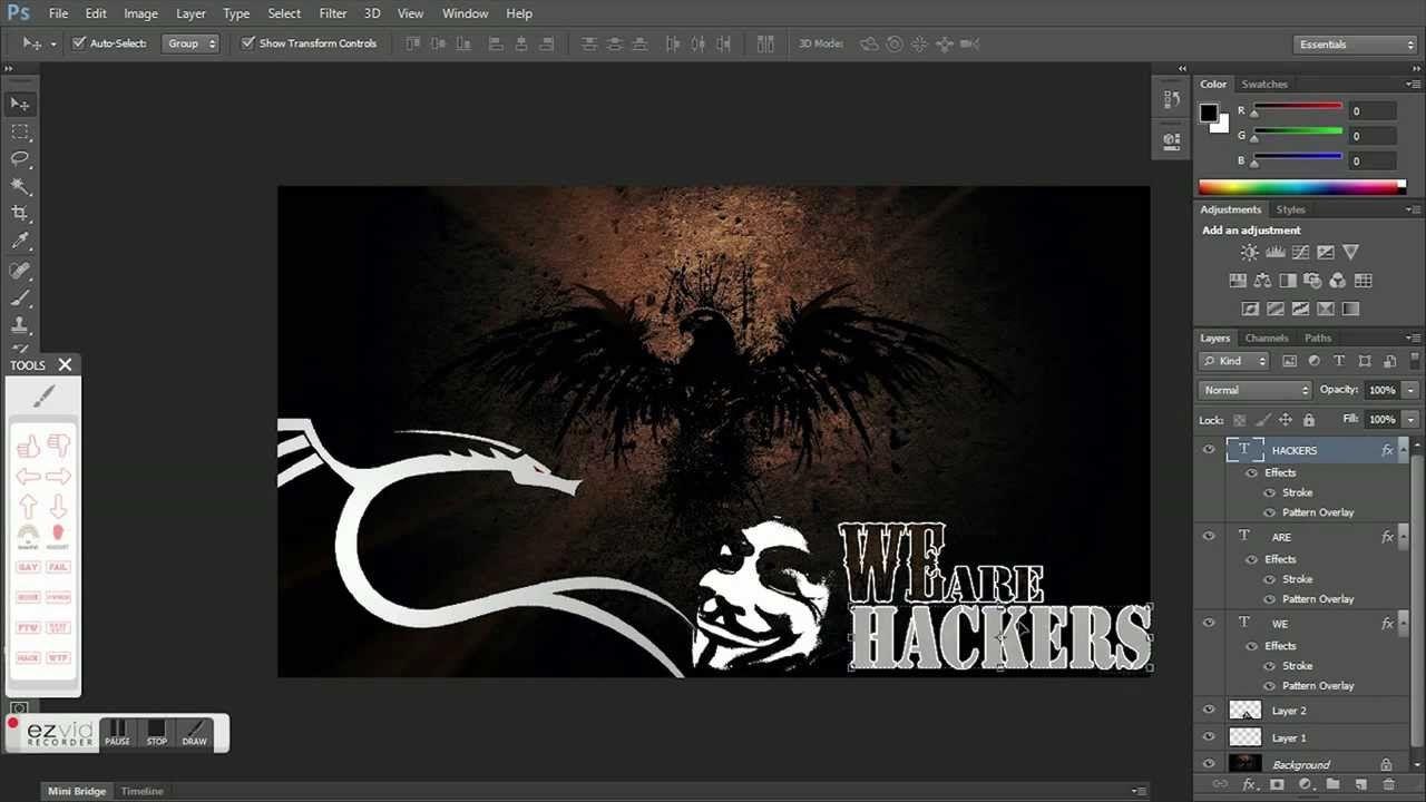 How to Create make Anonymous wallpaper in photohop AnonymousHacker