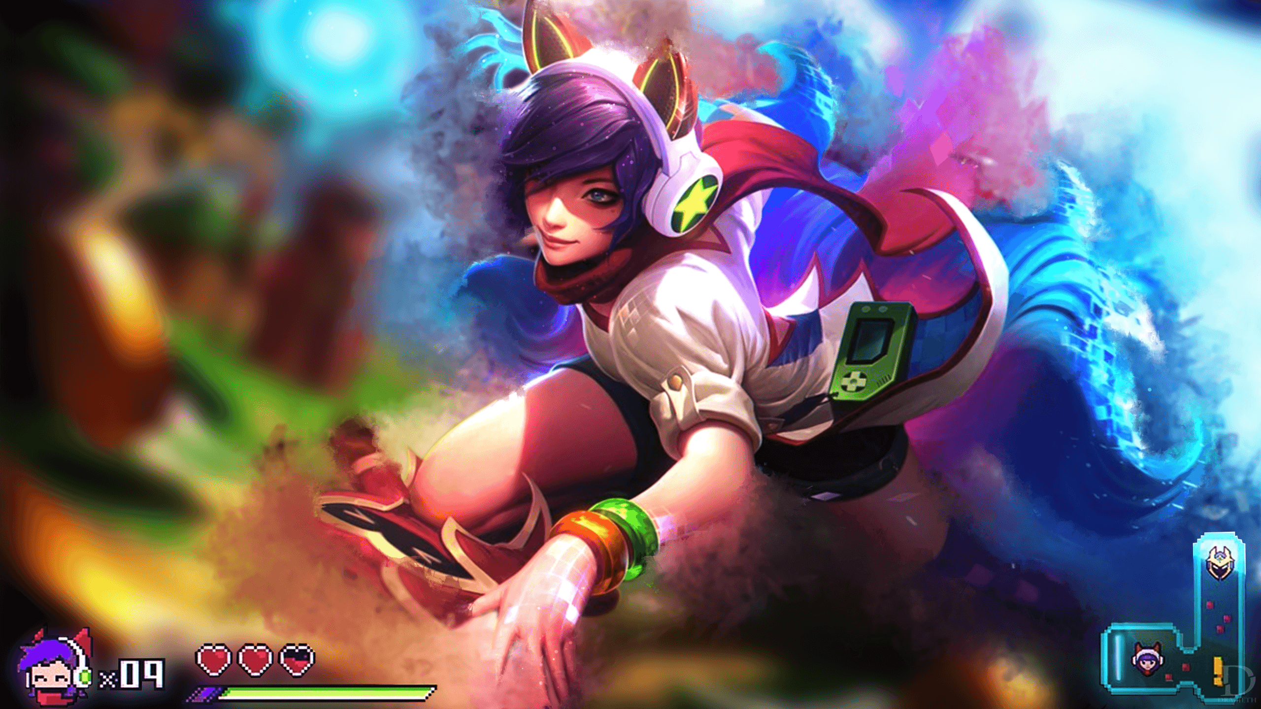 Jinx from Arcane (League of Legends), wallpaper engine league of