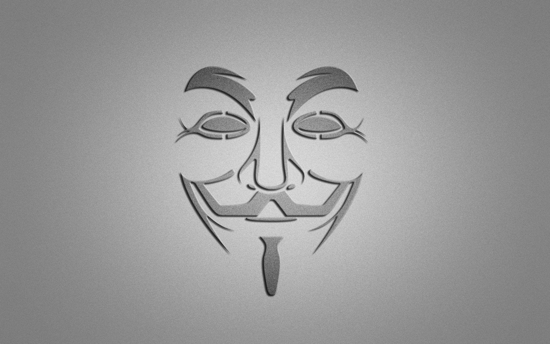 v v for vendetta mask smile minimalism gray background HD