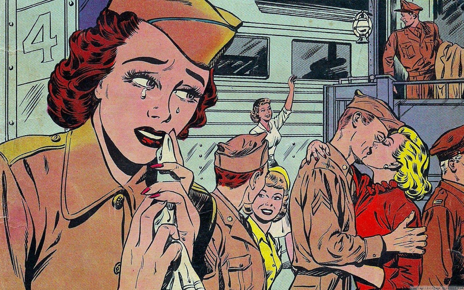 Comic Wallpapers Vintage: True War Romances.