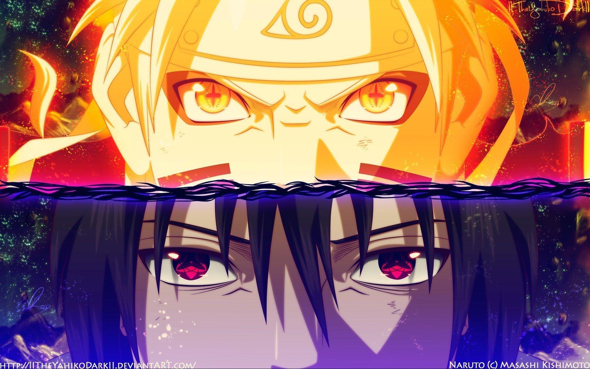 Naruto and Sasuke vs Madara Wallpaper