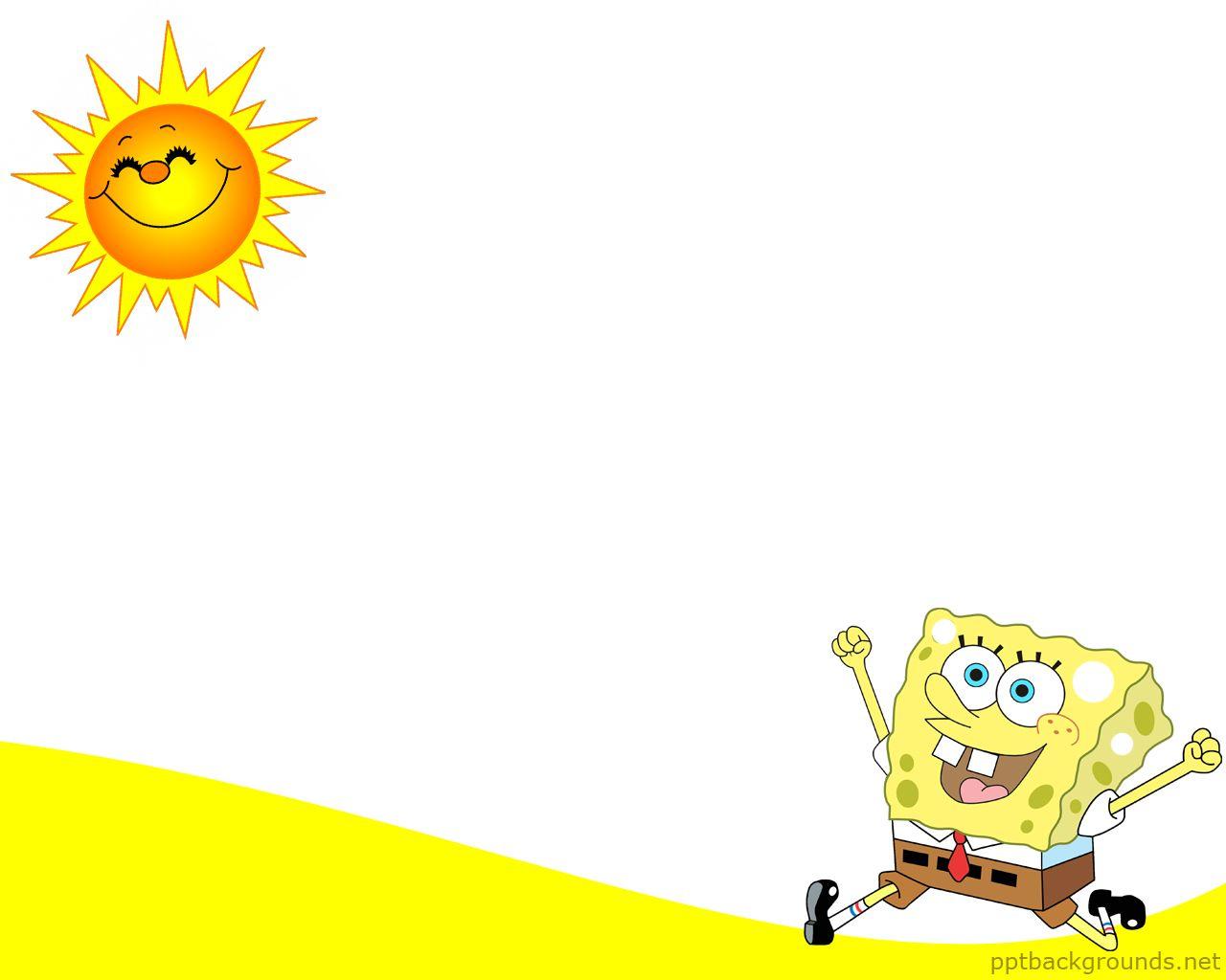 Free Spongebob Is Running In The Sun Background For PowerPoint