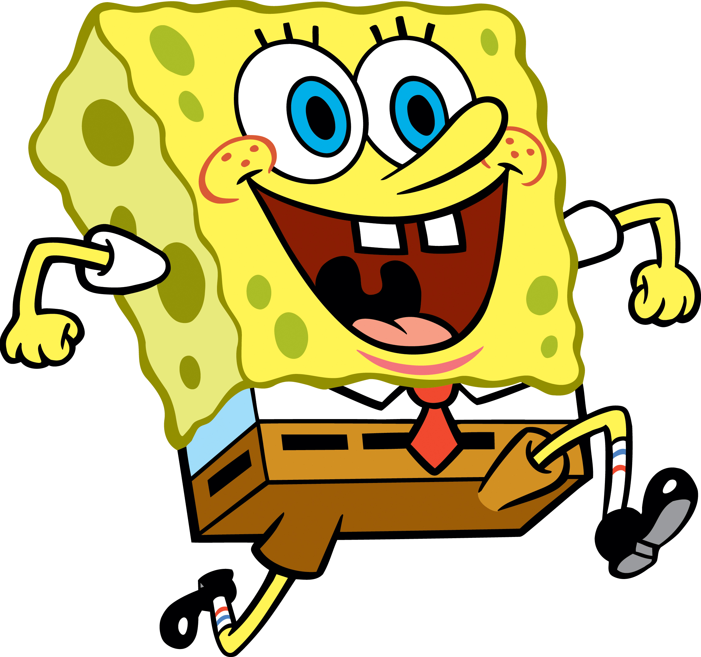 Spongebob Running With No Background