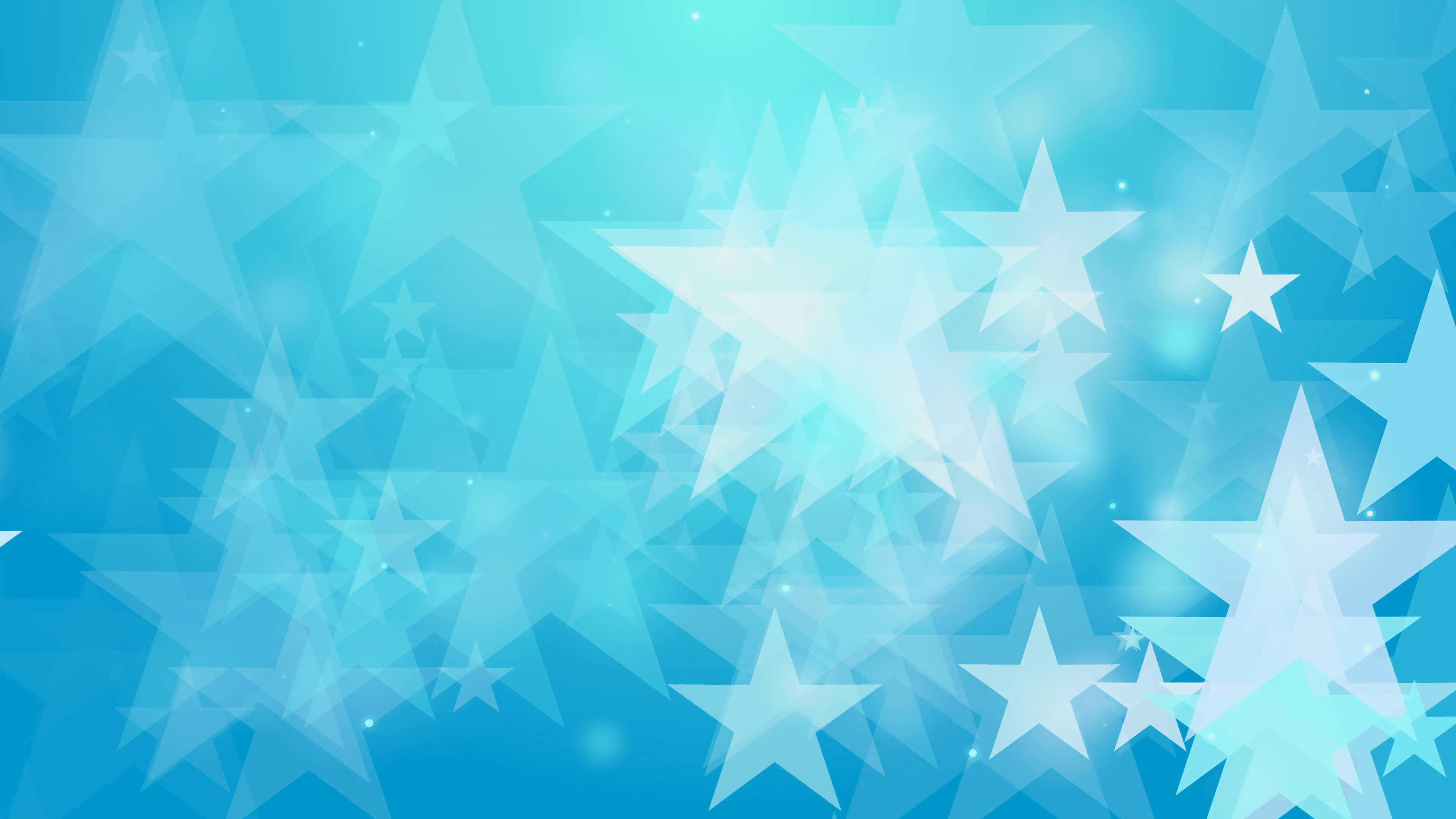 4k Clean Blue Star Bokeh Animation Background Seamless Loop. Motion