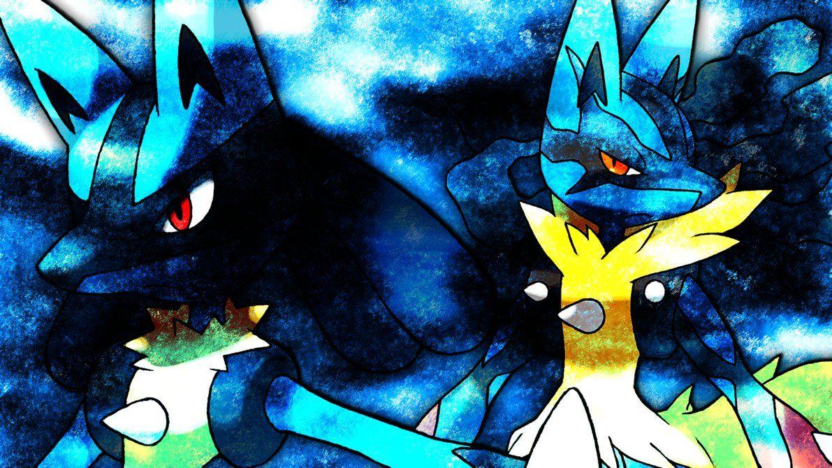 Lucario + Mega Lucario Wallpaper