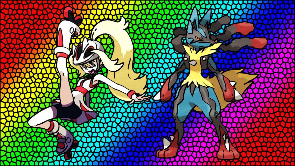 Korrina and Mega Lucario Wallpaper