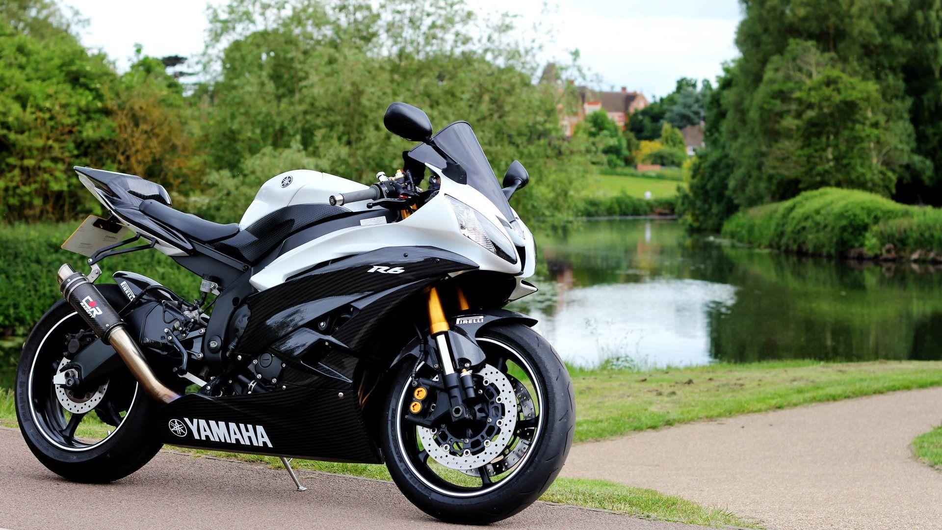 Black Yamaha R6 Carbon. Motorcycle HD Wallpaper