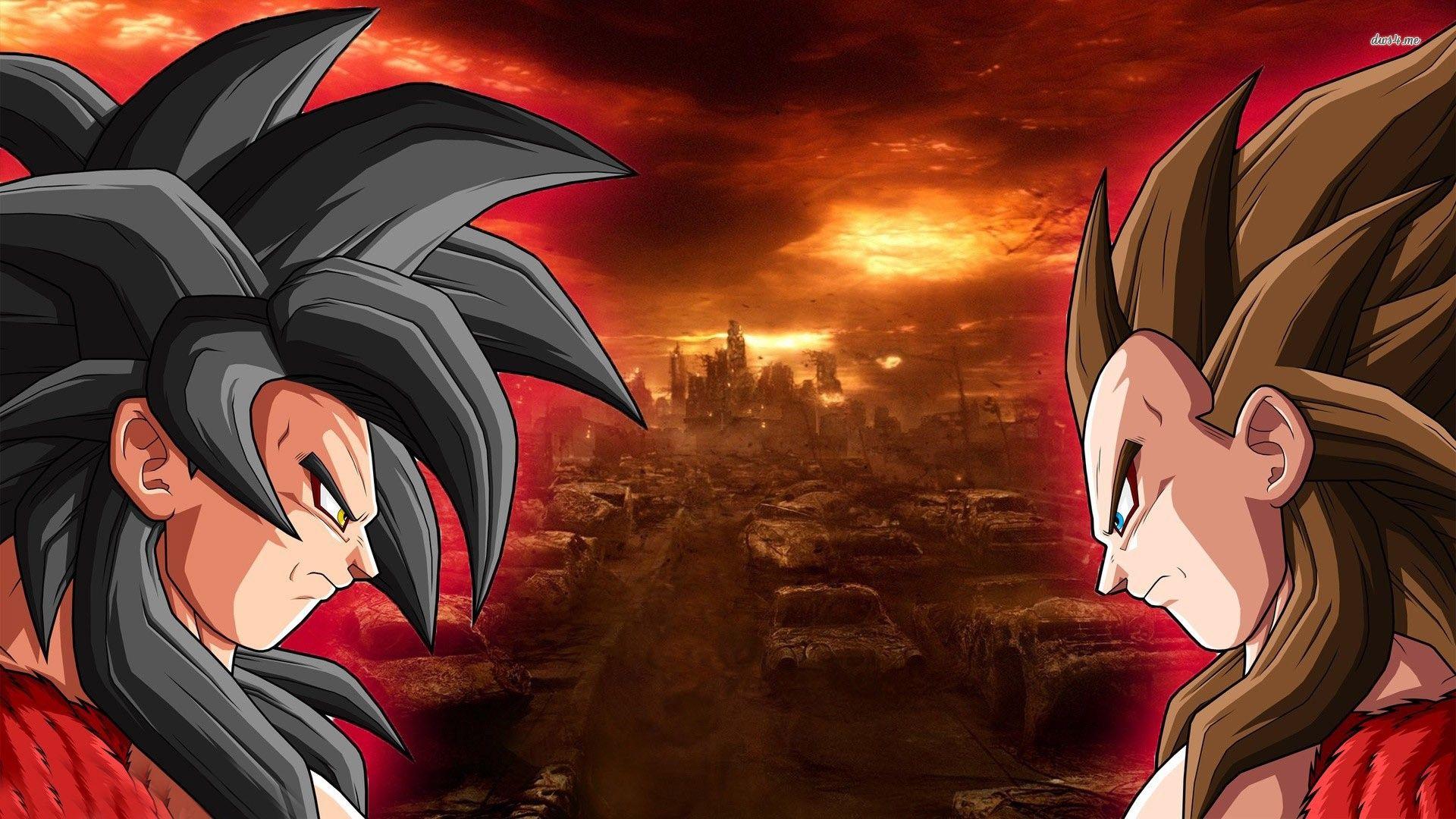 Super Saiyan Goku Vs Vegeta Dragon Ball Z Wallpaper
