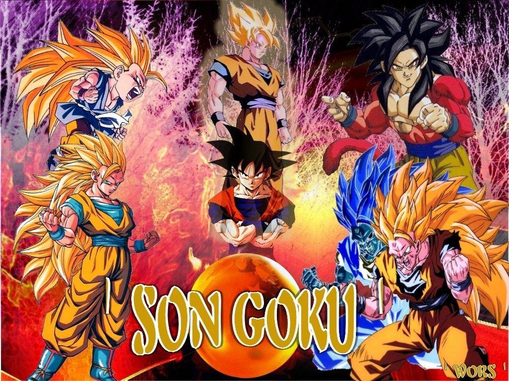 Dragon Ball Z Wallpaper Goku All Super Saiyans