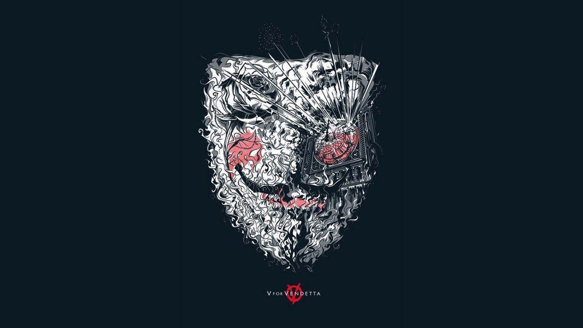 Anonymous V For Vendetta Artwork Illustration Desktop Wallpaper