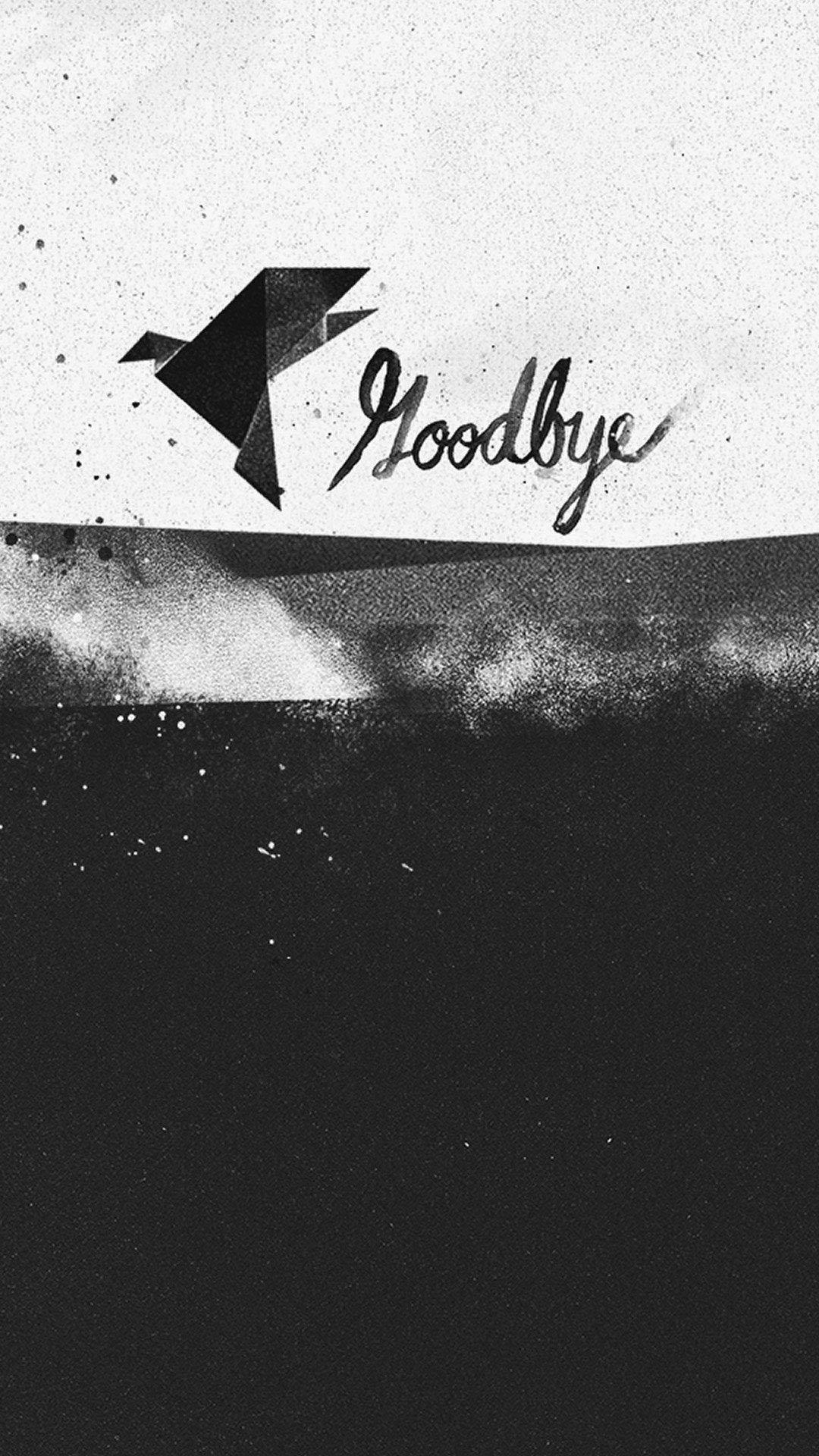 Goodbye Black And White Paper Bird Android Wallpaper free download