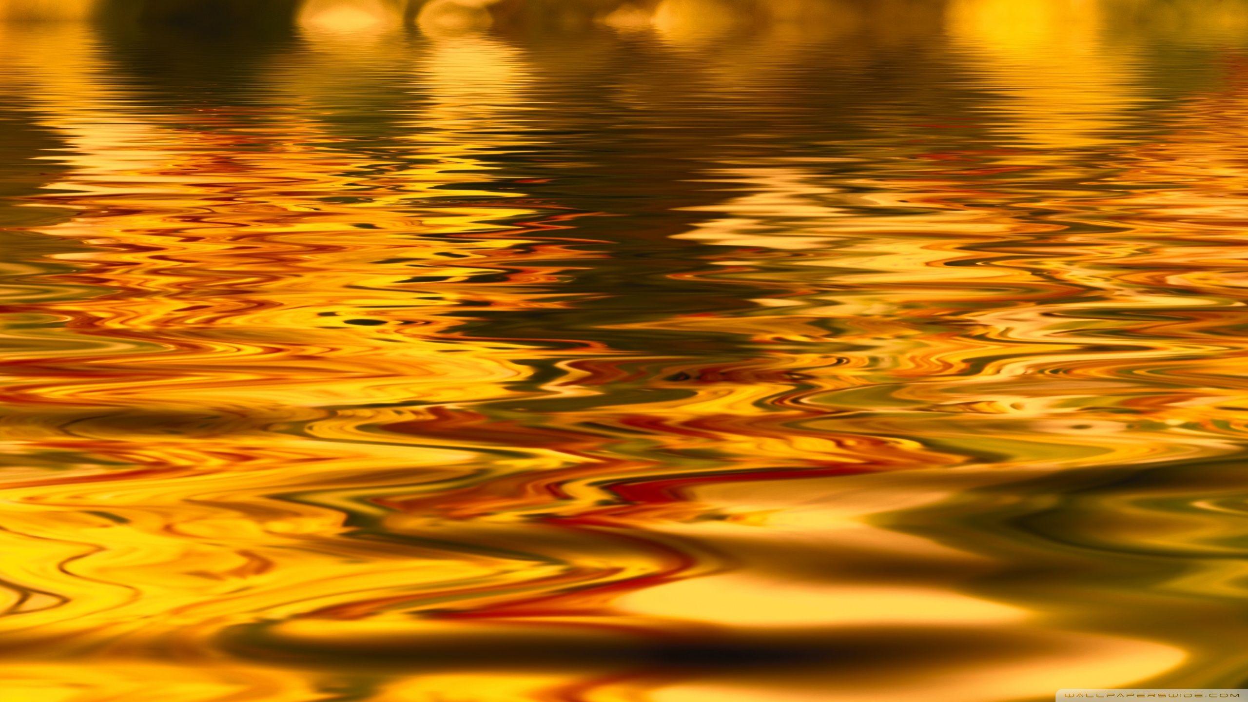 Golden Water ❤ 4K HD Desktop Wallpaper for 4K Ultra HD TV • Wide