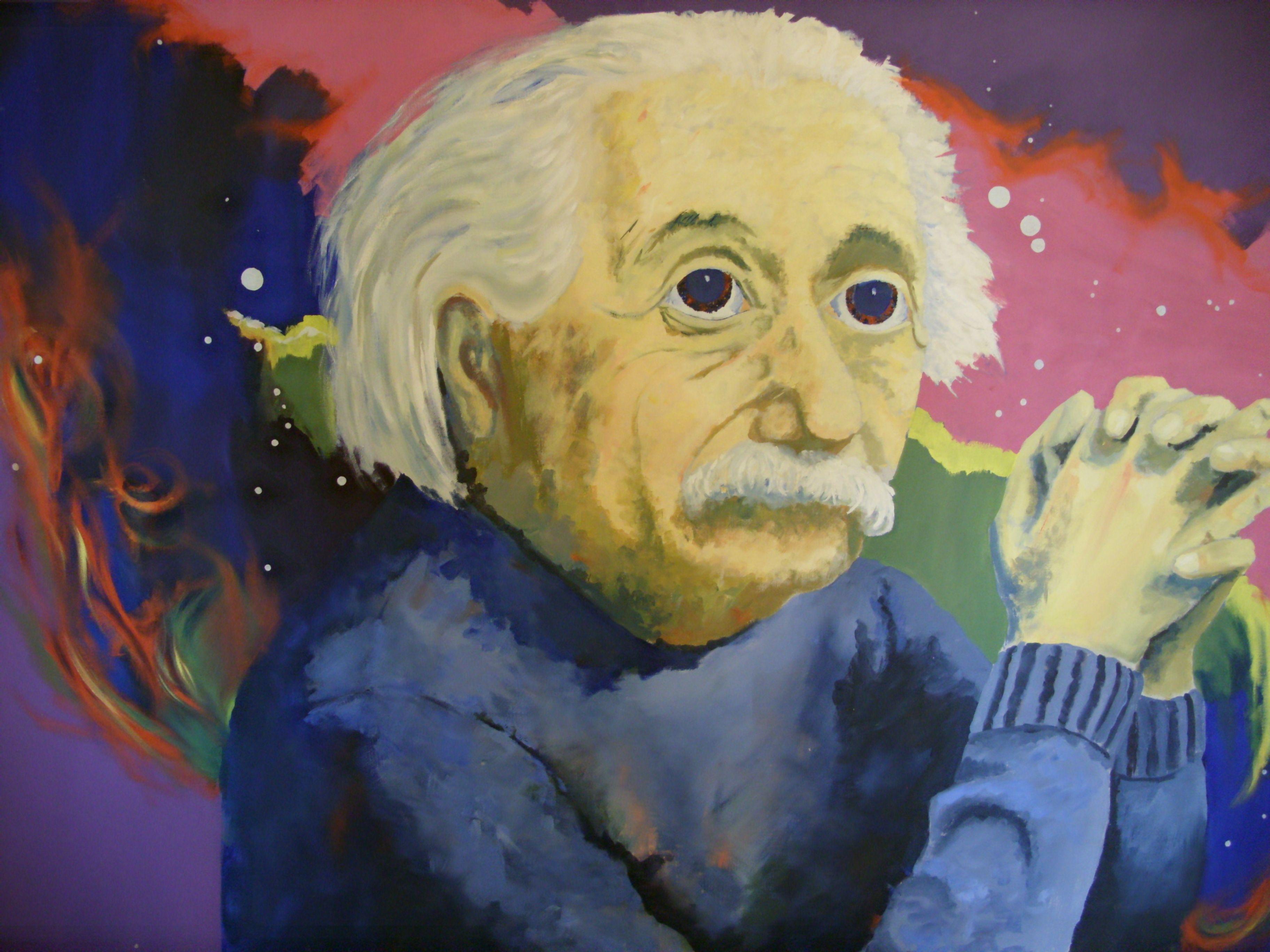 psychedelic, LSD, Albert Einstein, artwork wallpaper