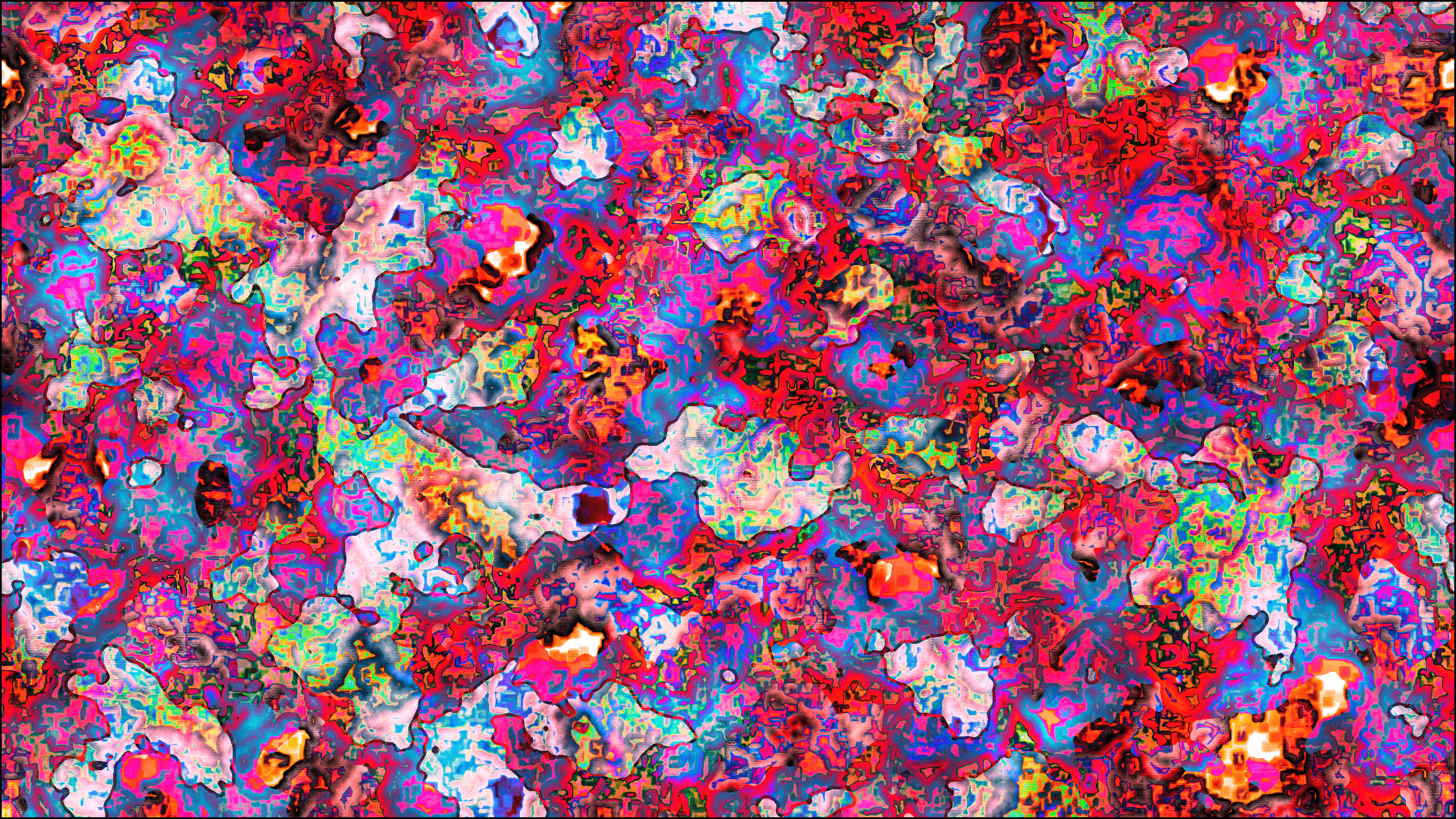 Wallpaper, abstract, pattern, LSD, crystal, bright, trippy, ART