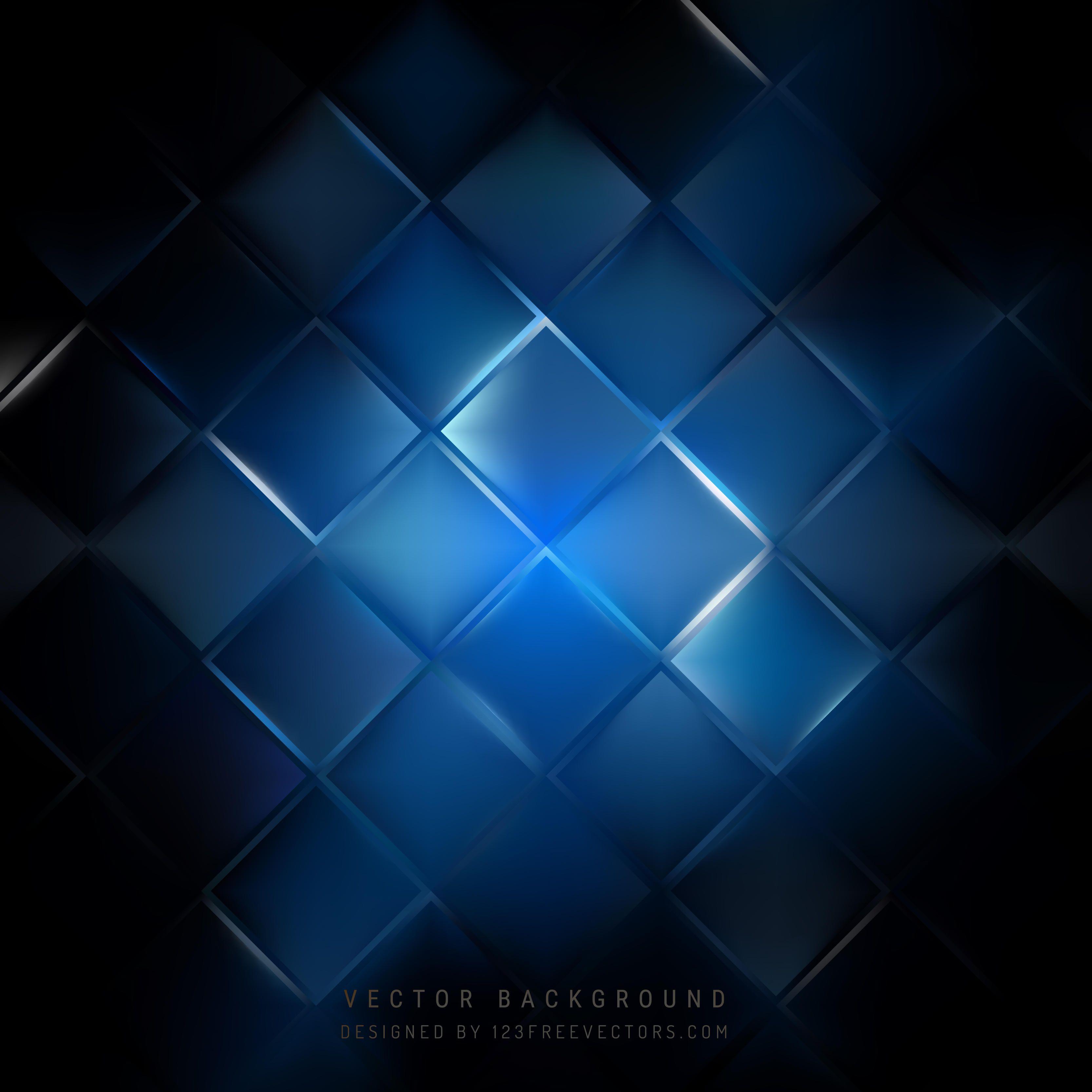 Abstract Blue Black Square Background DesignFreevectors