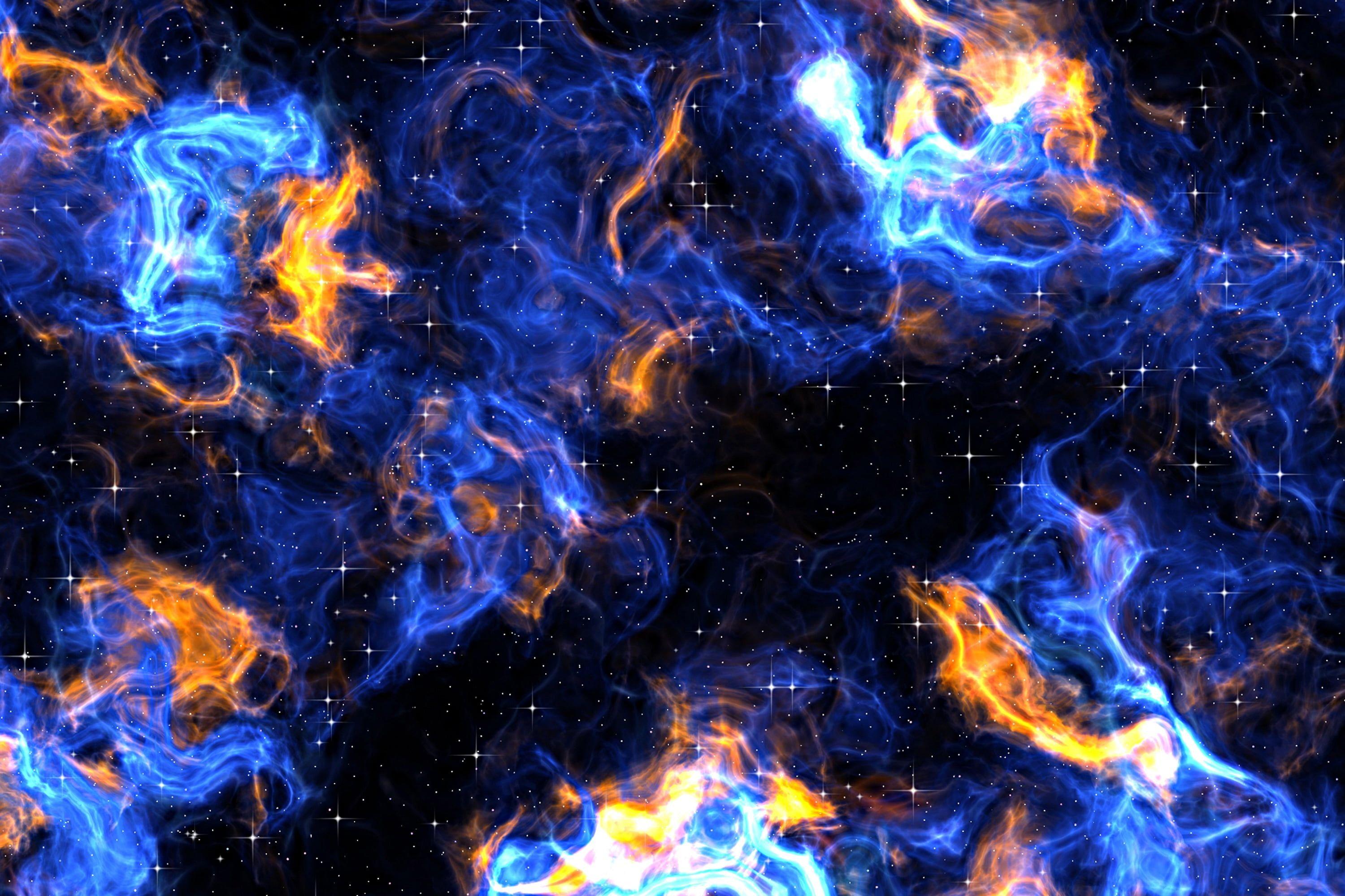 Stars, Art, Fire, Background HD wallpaper