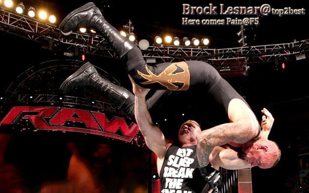 Brock Lesnar F5 Undertaker Wallpaper