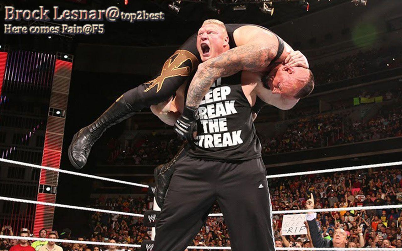 Brock Lesnar F5 Here Comes Pain F5
