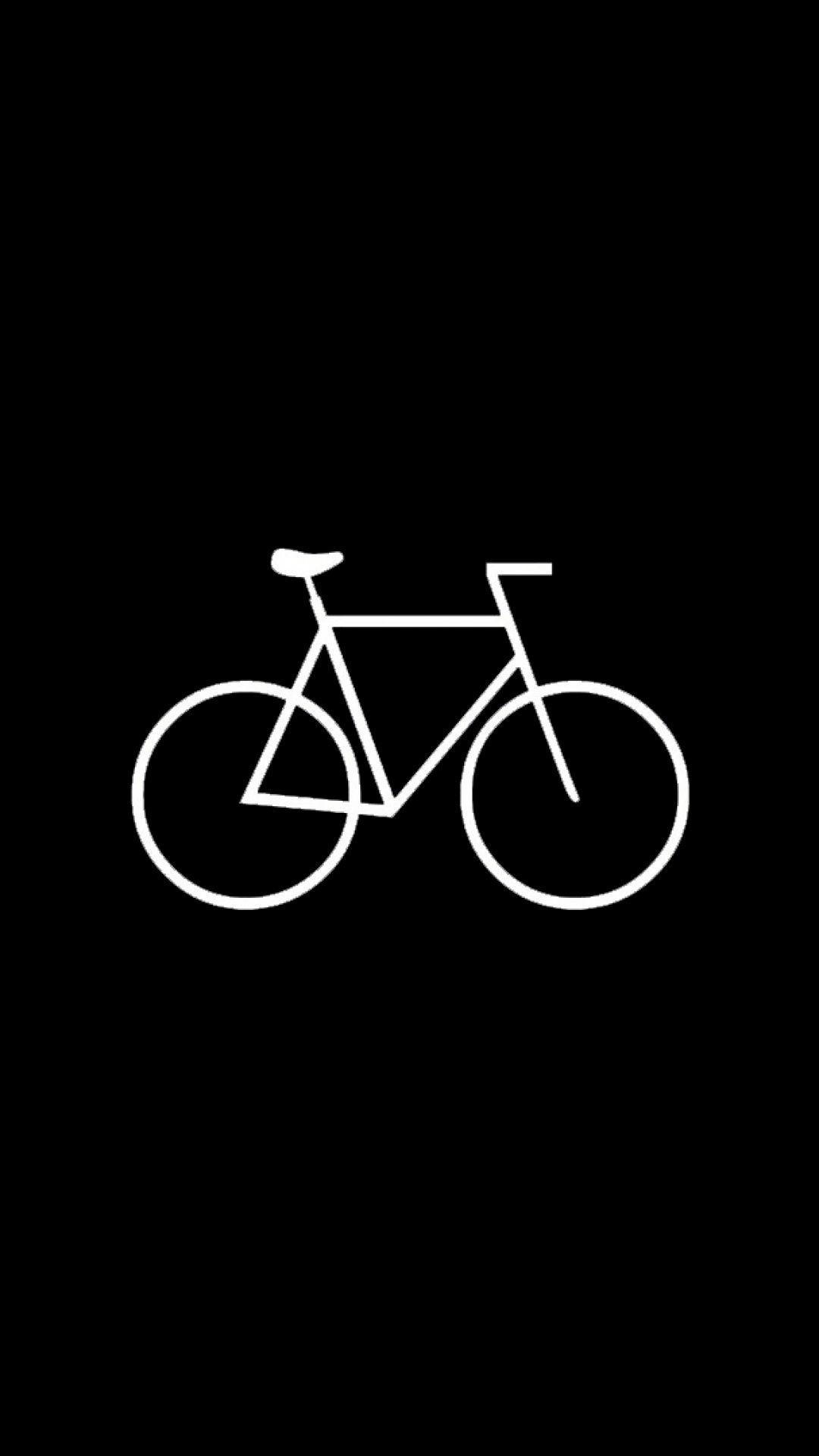 Hipster Bicycle Dark Flat Android Wallpaper free download