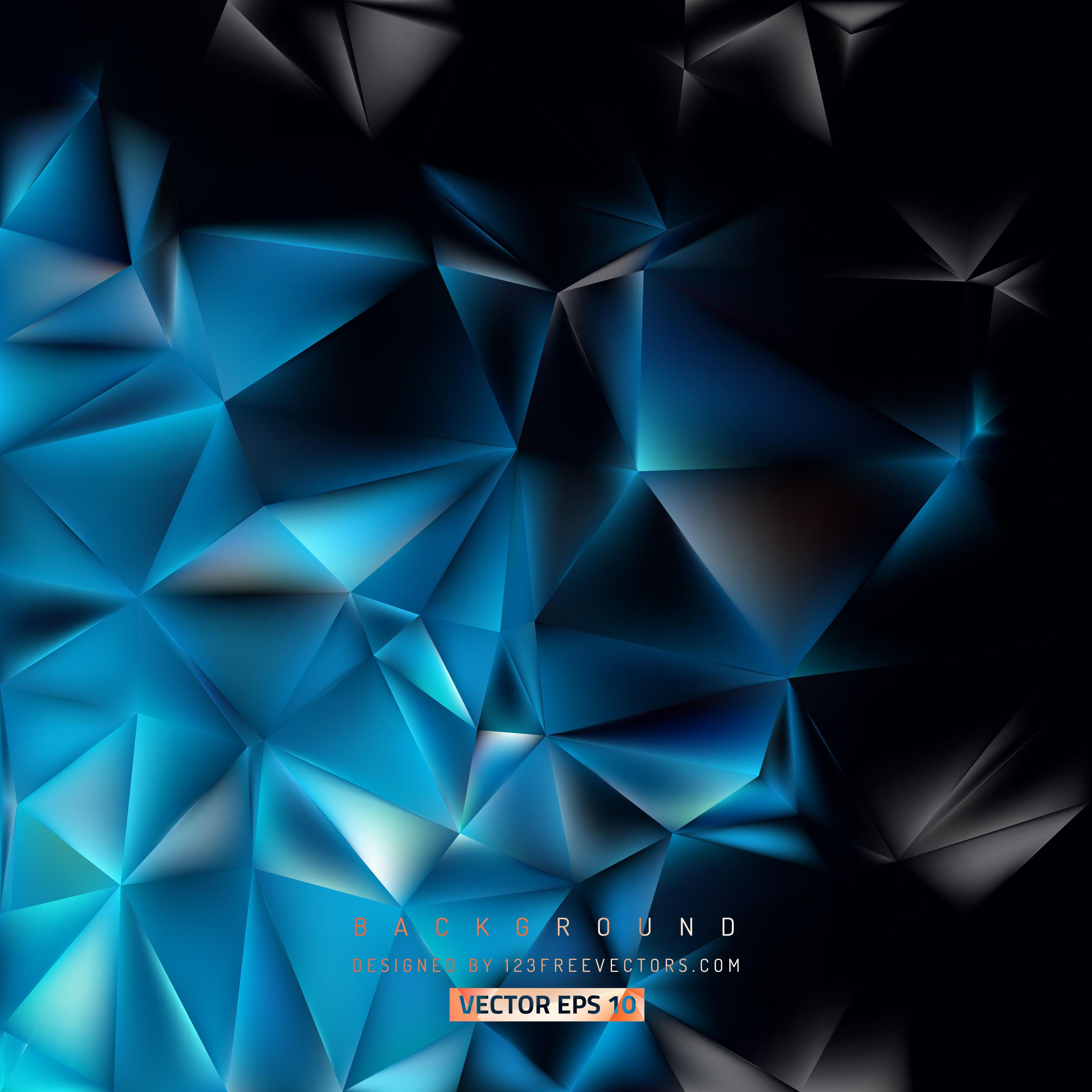 Blue Black Polygon Triangle BackgroundFreevectors