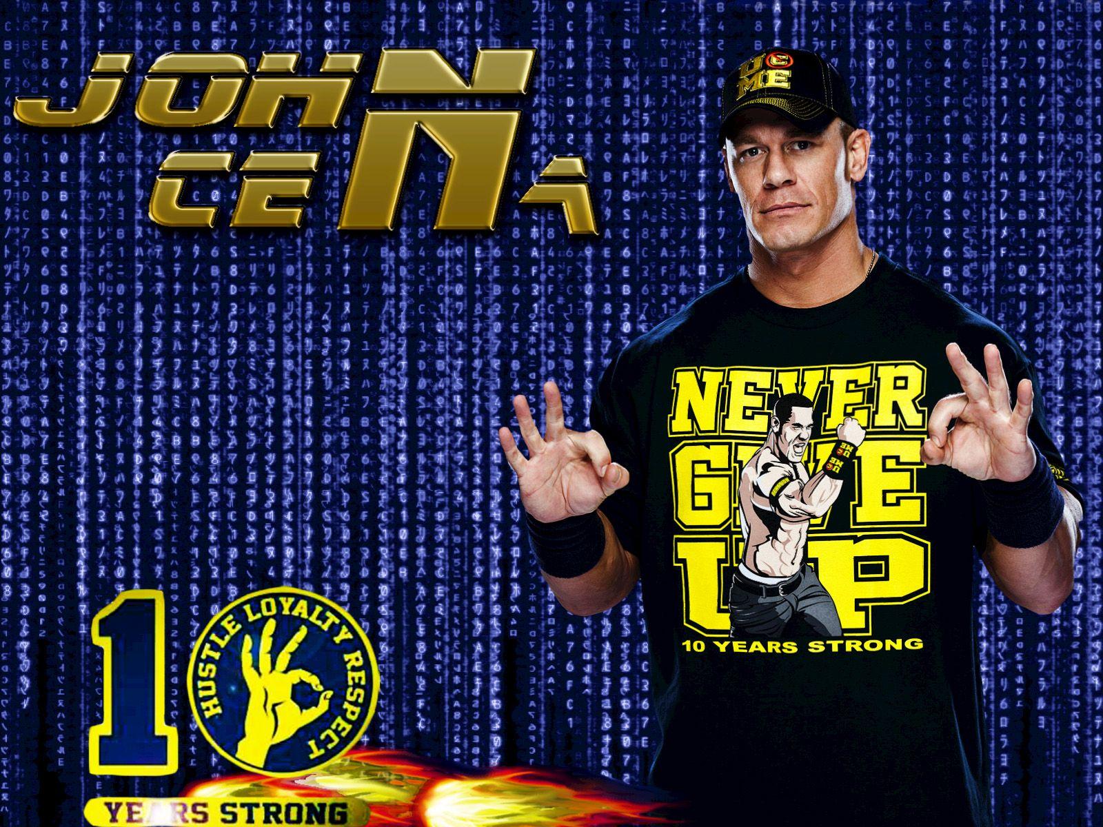 John Cena Never Give Up Wallpaper Green