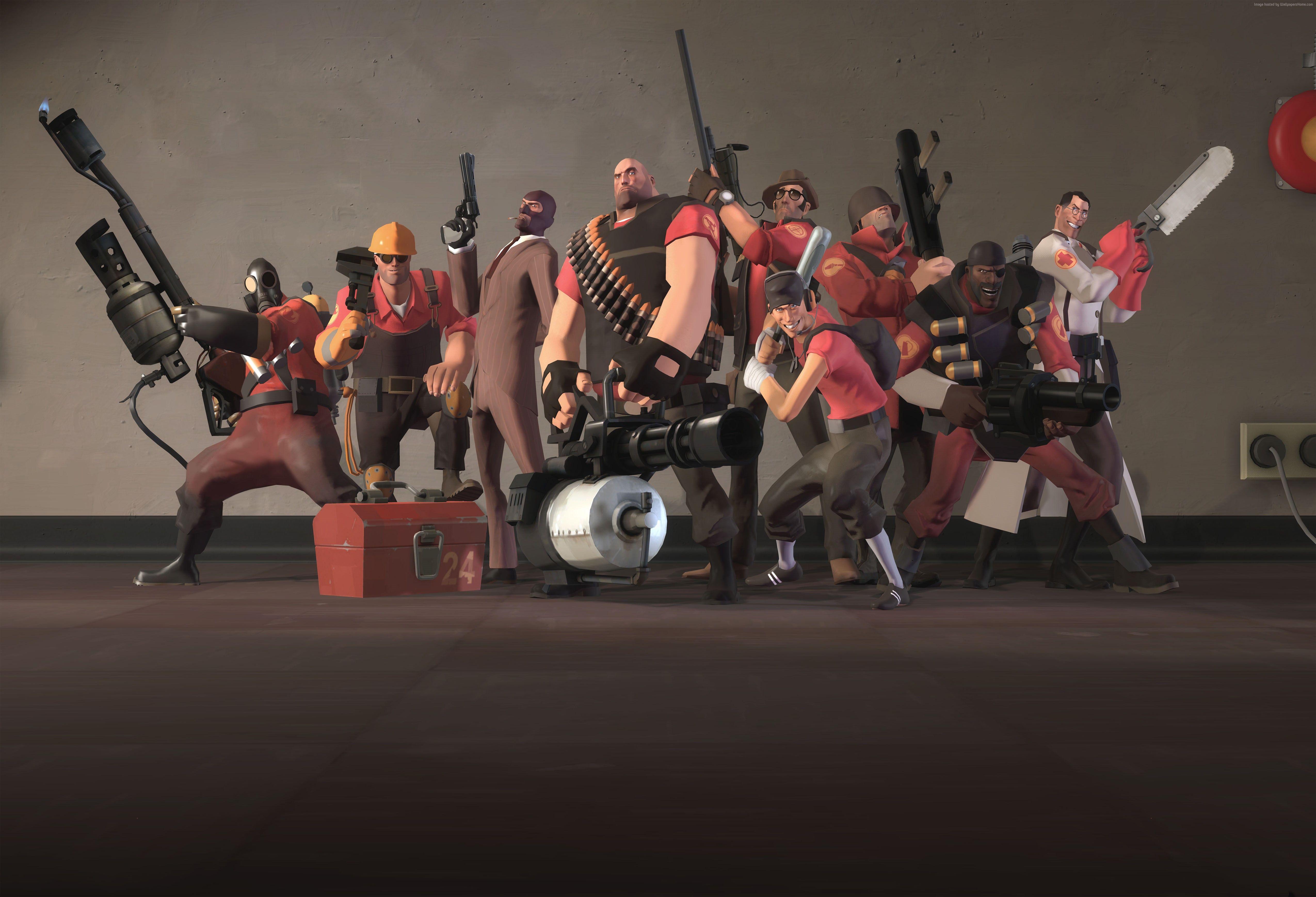 Wallpapers Team Fortress 2, TF2, FPS, all characters, screnshot, 4k