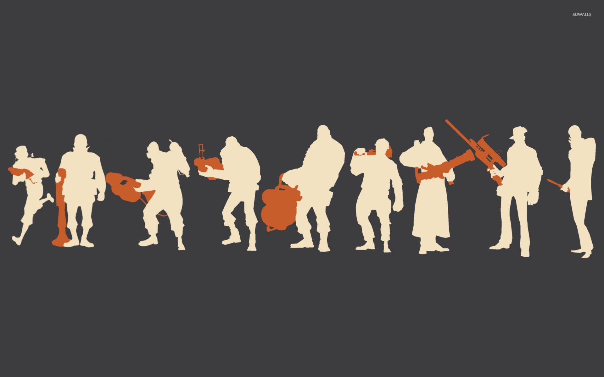 Team Fortress 2 silhouettes wallpaper wallpaper