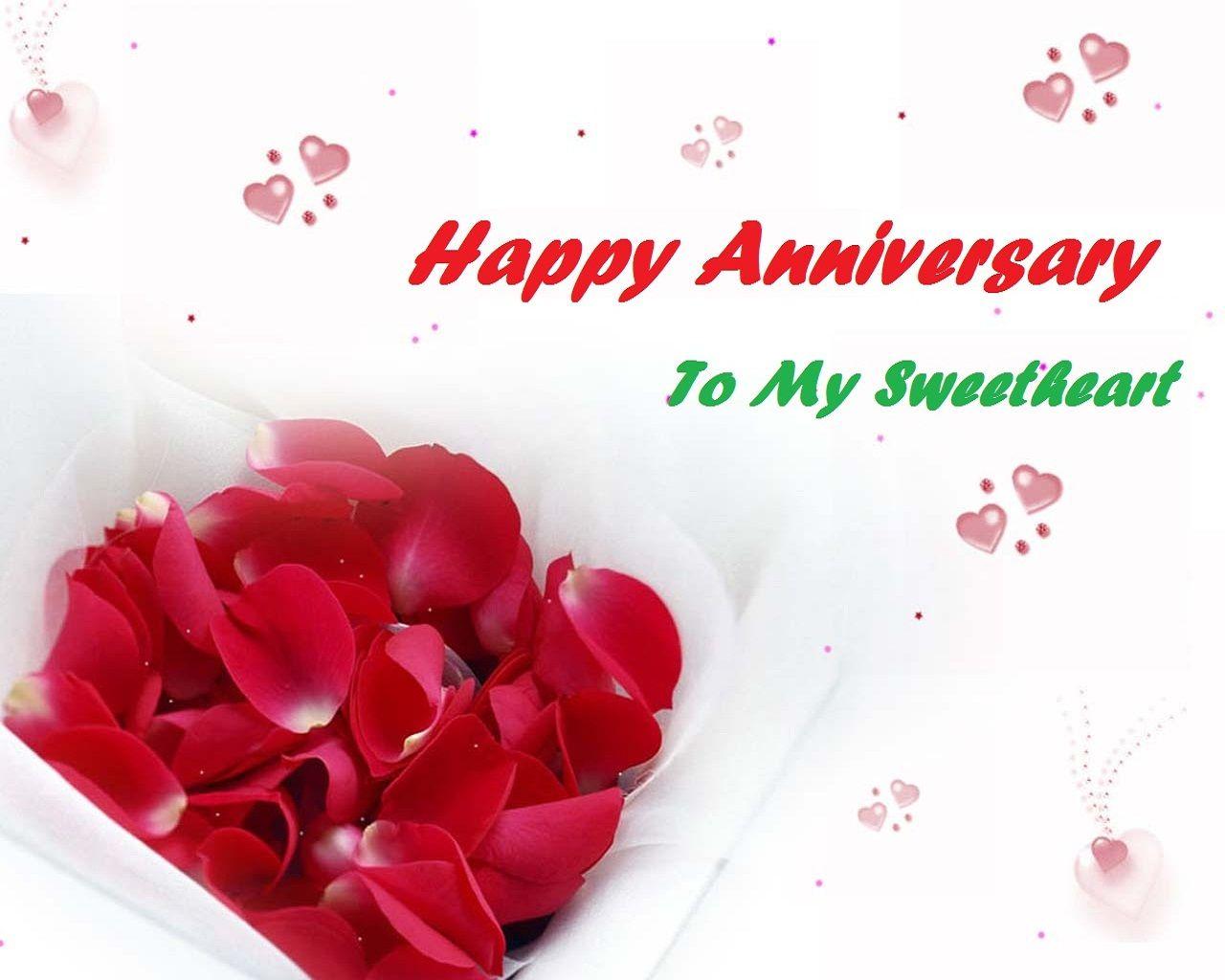 Happy wedding anniversary cute wide wallpaper and background