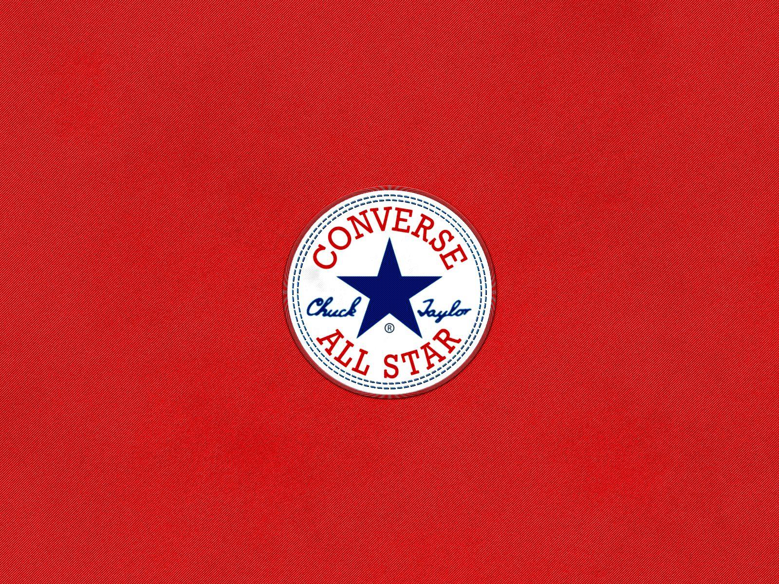 Converse All Star HD Logo Red Background Download Free Wallpaper