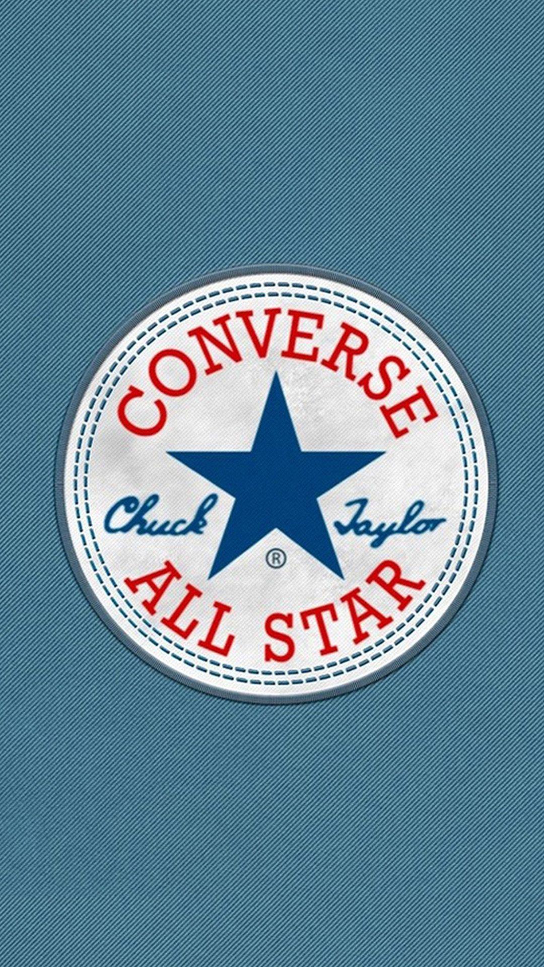 Converse All Star Blue Logo Android Wallpaper free download