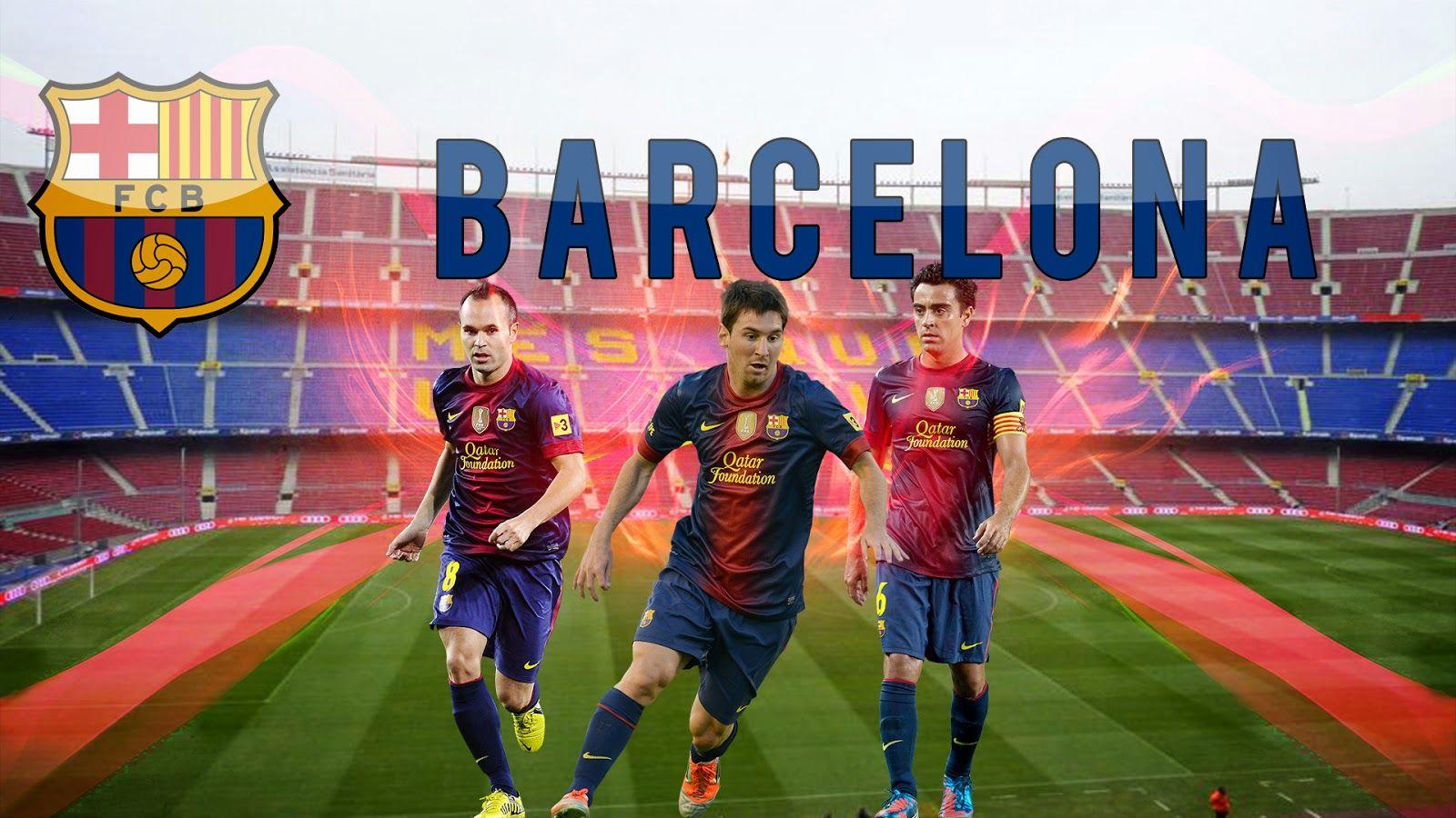 Iniesta, Messi, Xavi Barcelona FC Free Wallpaper HD, background