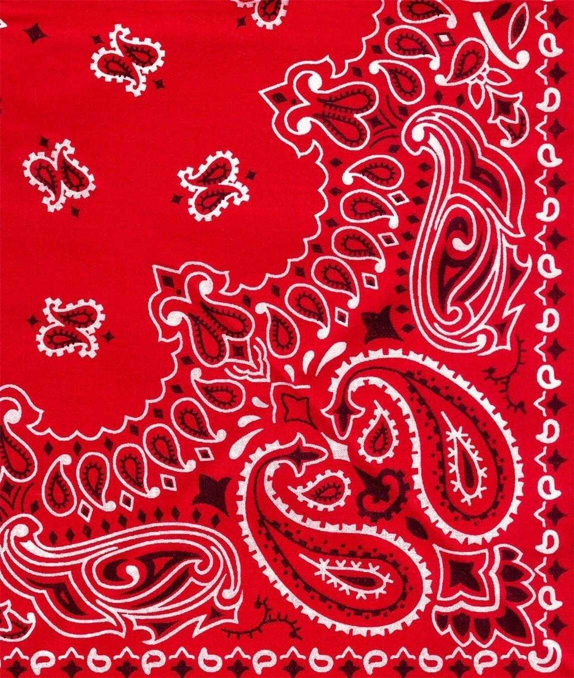 Red Bandana Print Wallpaper