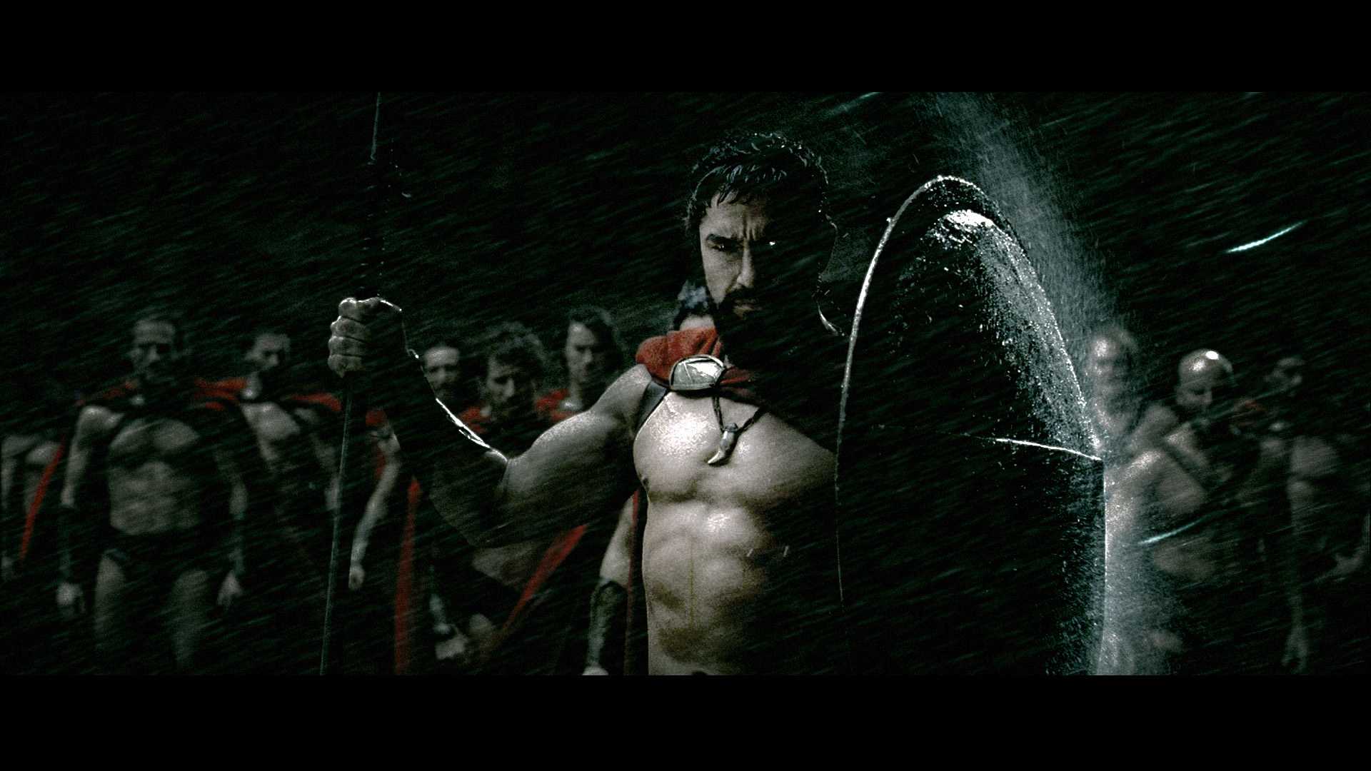 Leonidas during a storm (300) HD Wallpaper