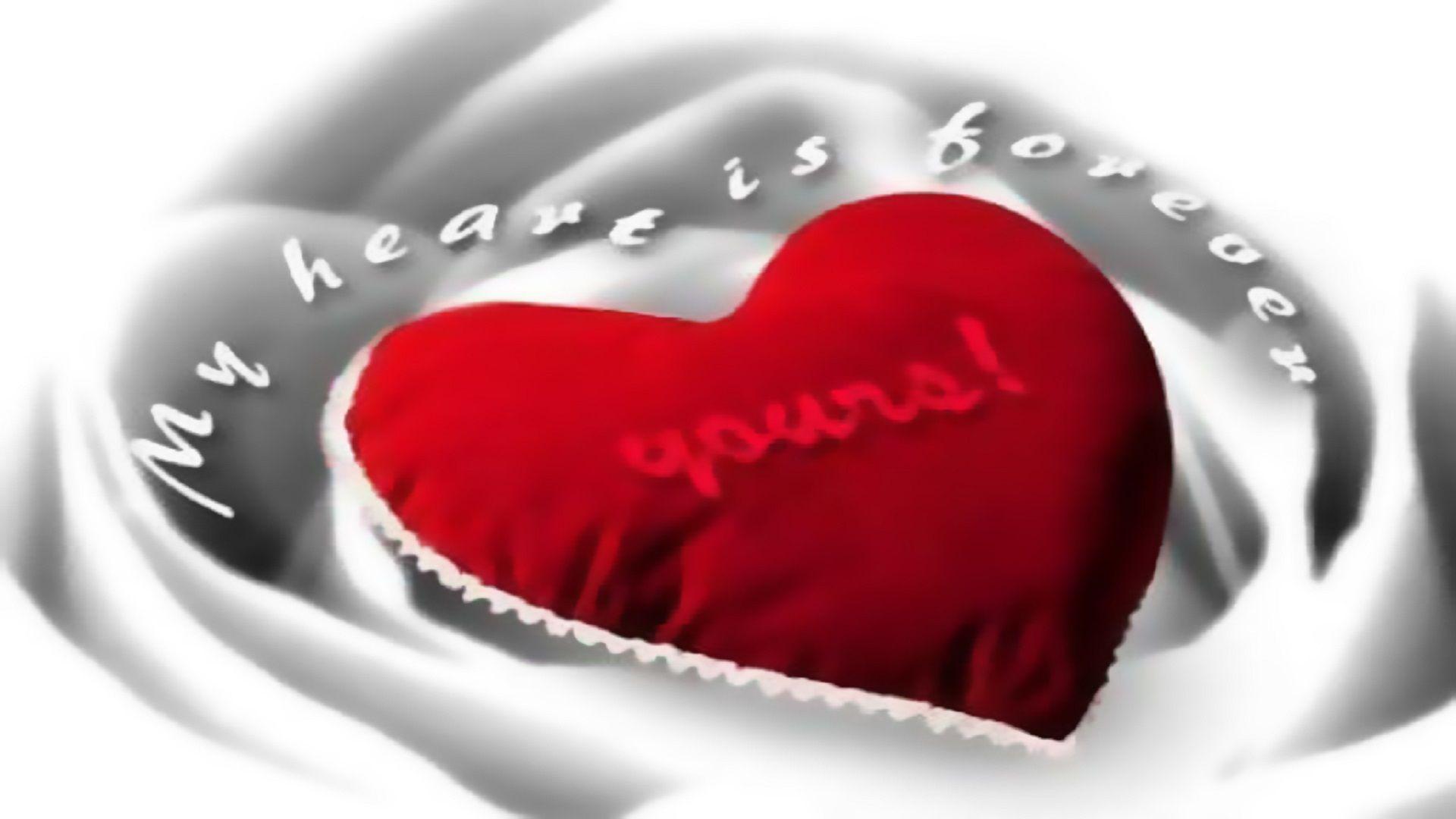 Amzaing Love Forever Red Heart Wallpaper