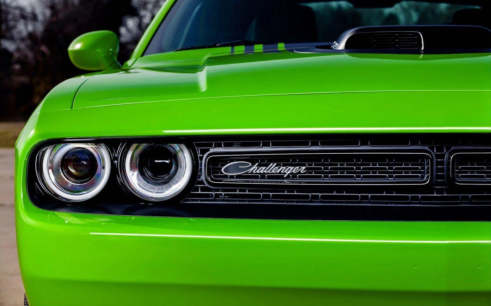 HD Wallpaper. Epic Desktop Background: Green Dodge Challenger American Muscle Car HD Wallpaper