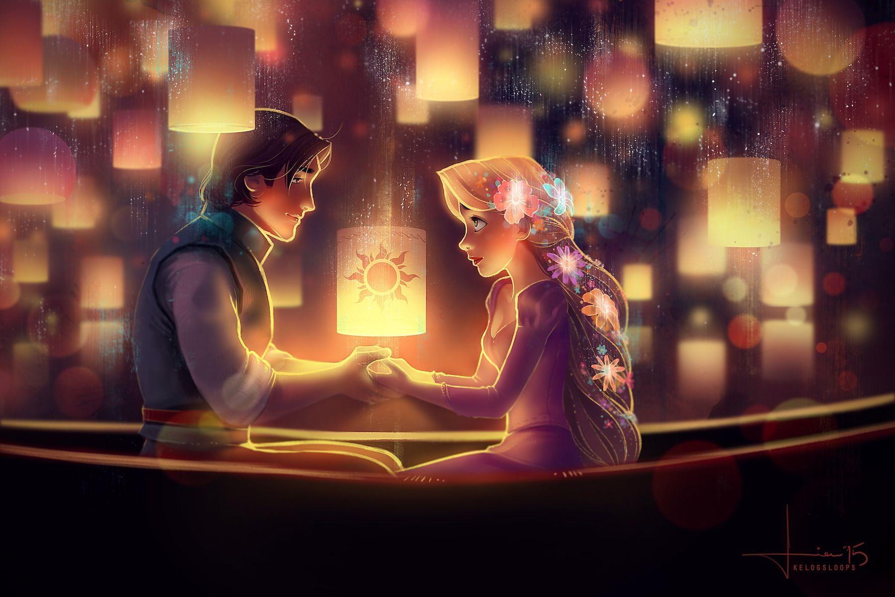 Royal Animated Couples image Rapunzel and Flynn HD wallpaper