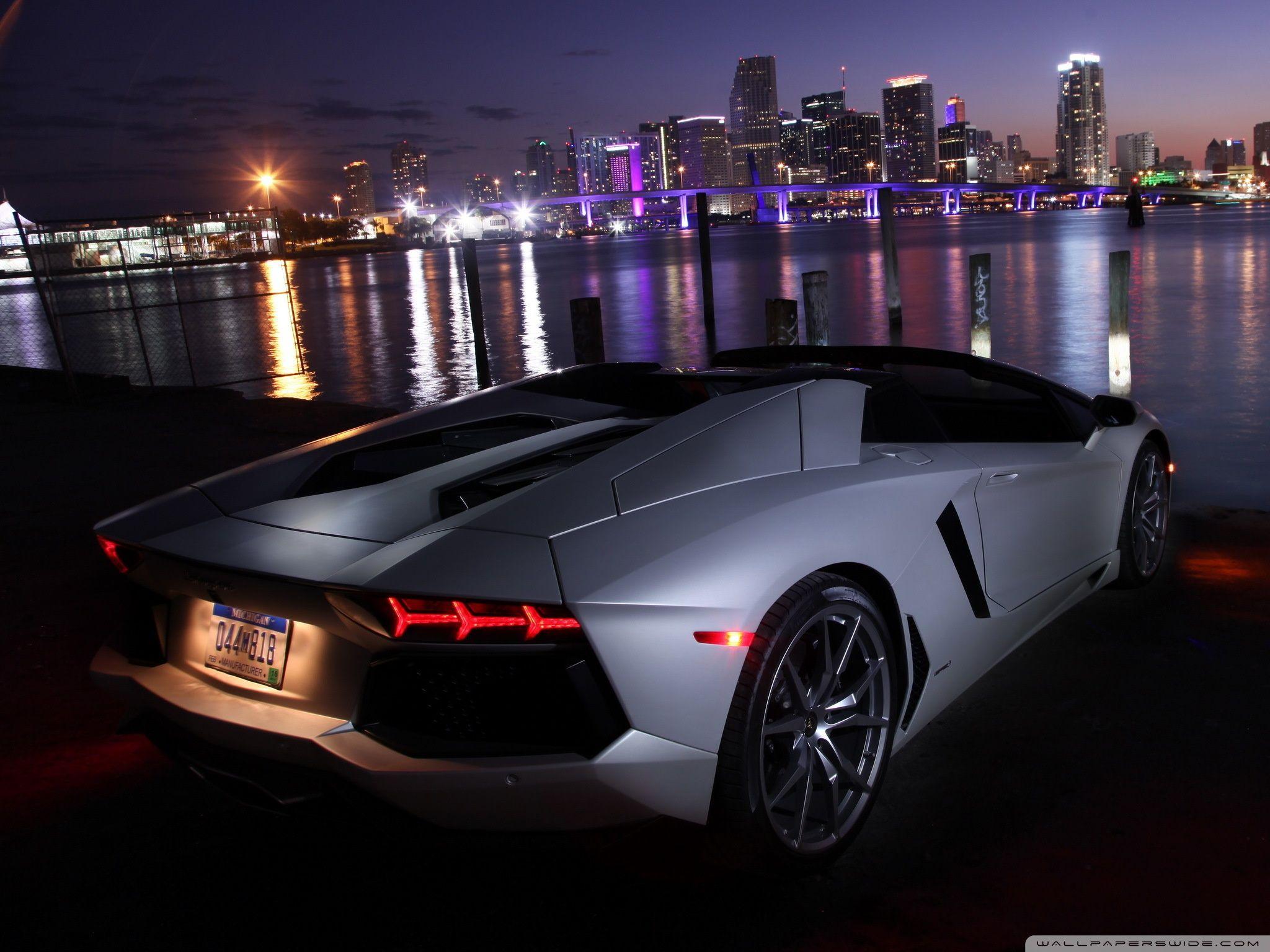 Lamborghini Aventador at Night ❤ 4K HD Desktop Wallpaper for 4K