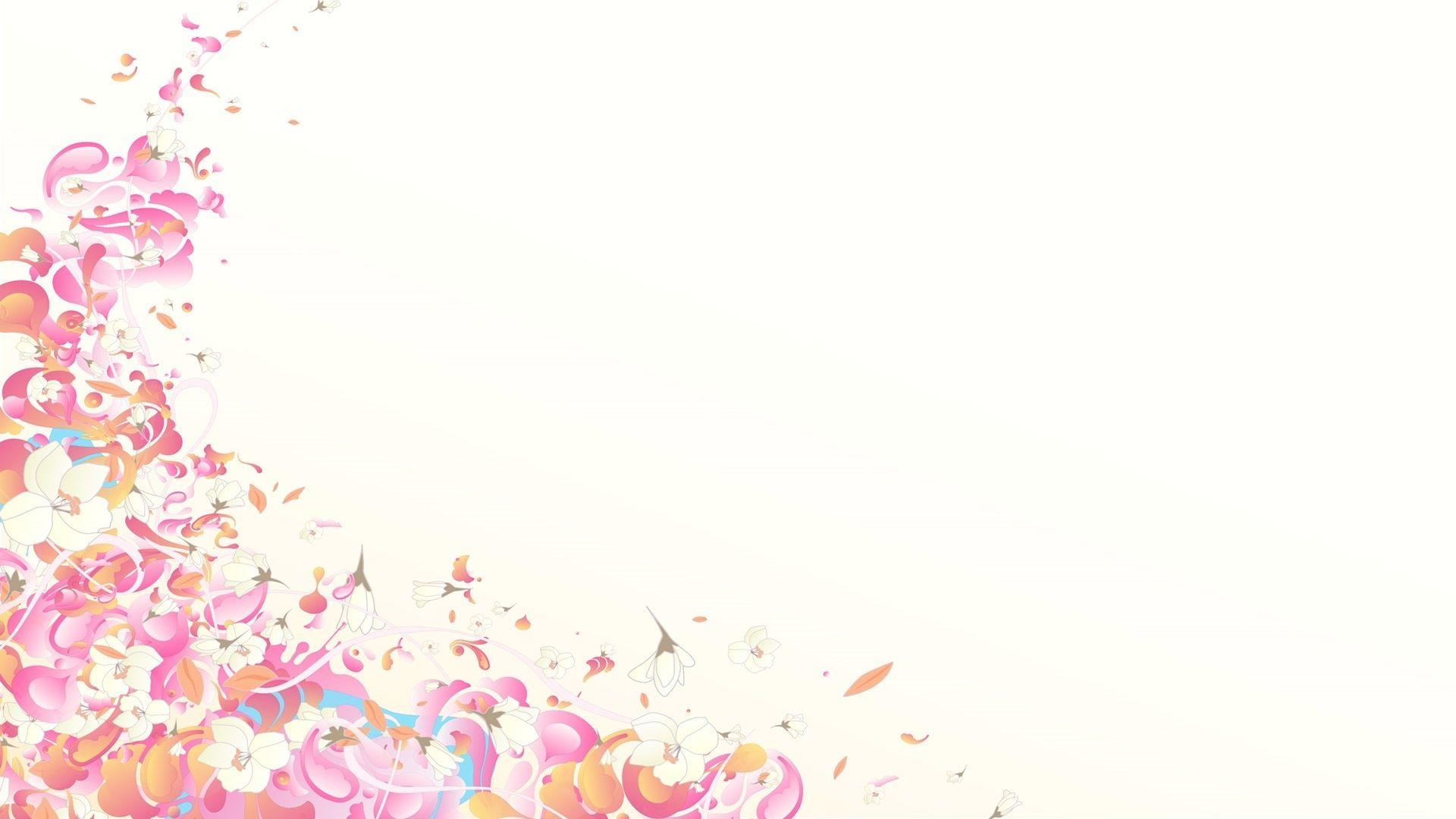 Download Flower Wallpaper White Background HD Background Pink