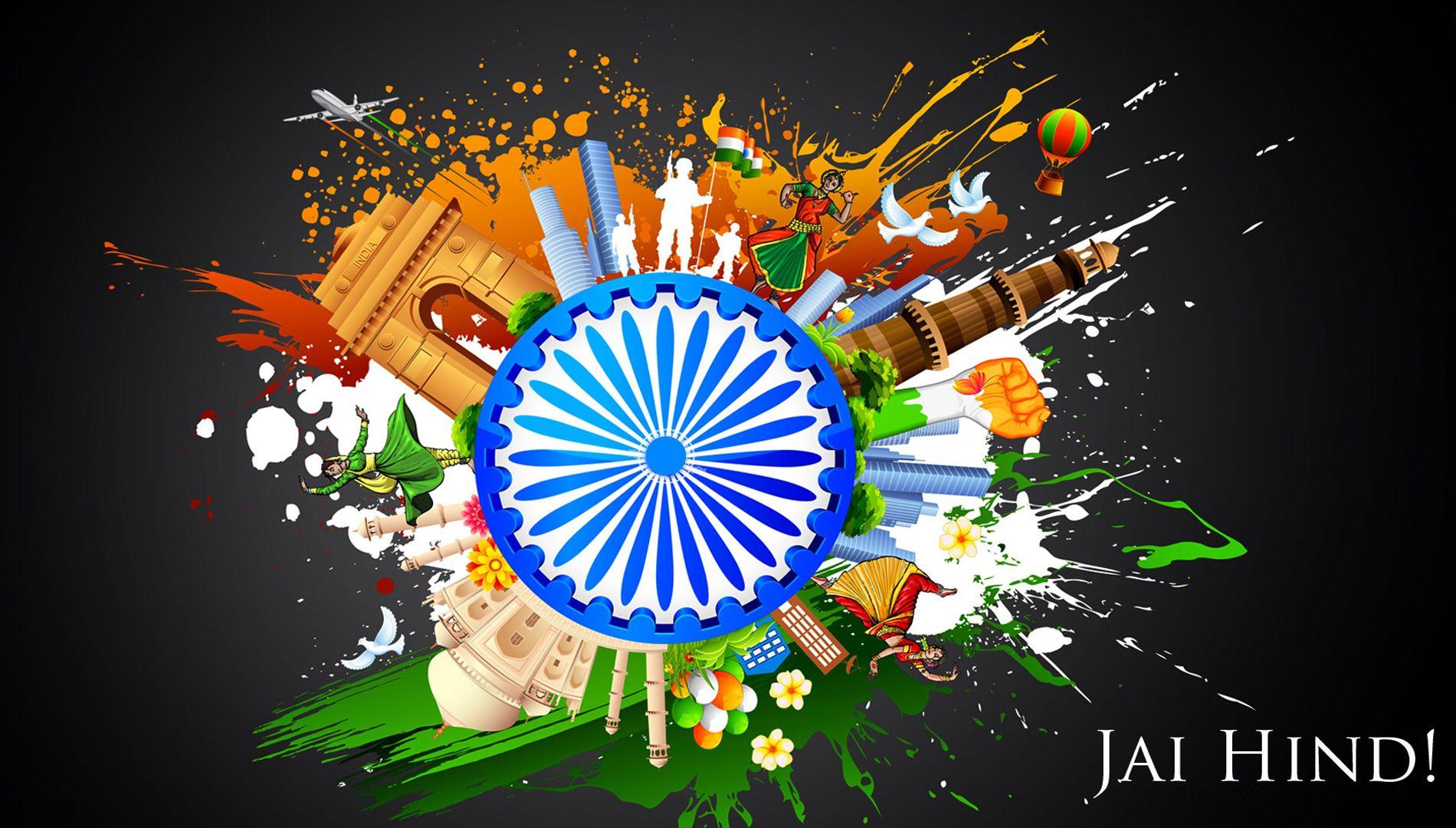 India Independence Day 15th August Jai Hind HD Wallpaper
