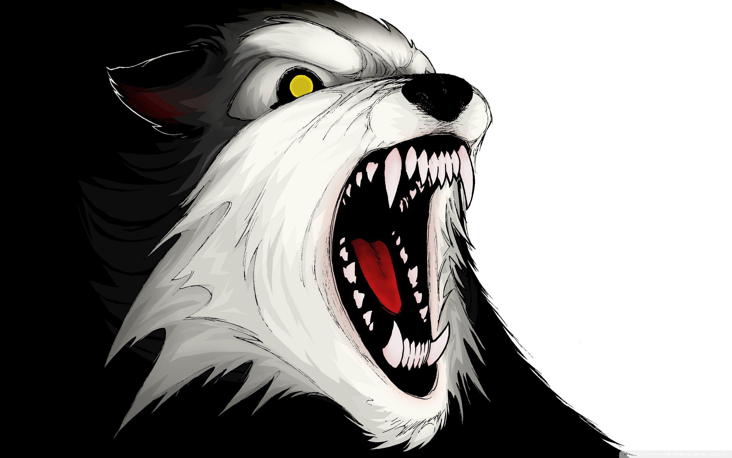 Angry Wolf Ultra HD Desktop Background Wallpaper for: Tablet