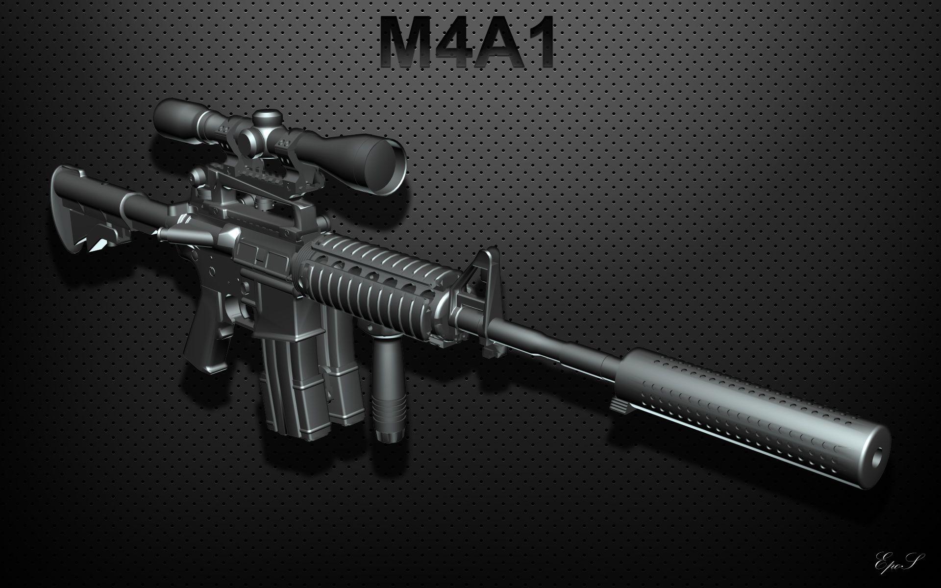 M4A1 weapon gun military rifle police y wallpaperx1200