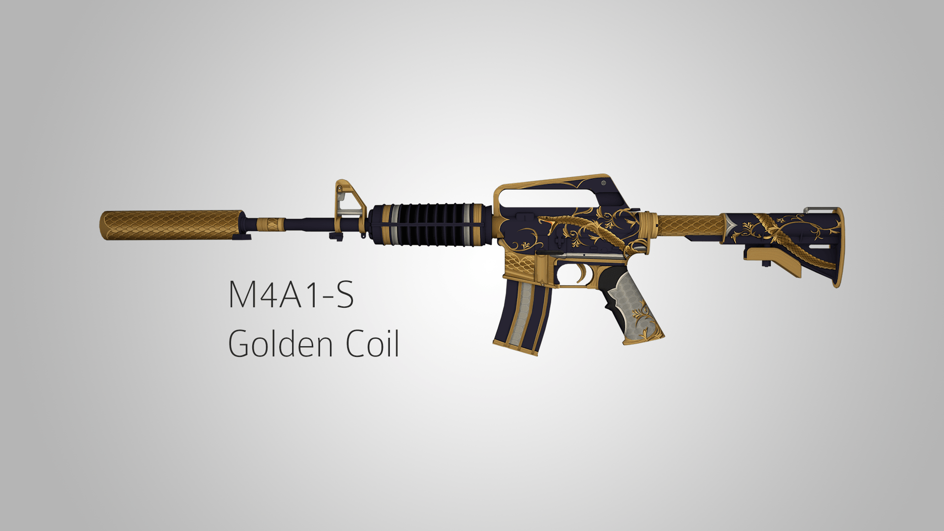 M4A1 S Golden Coil Wallpaper