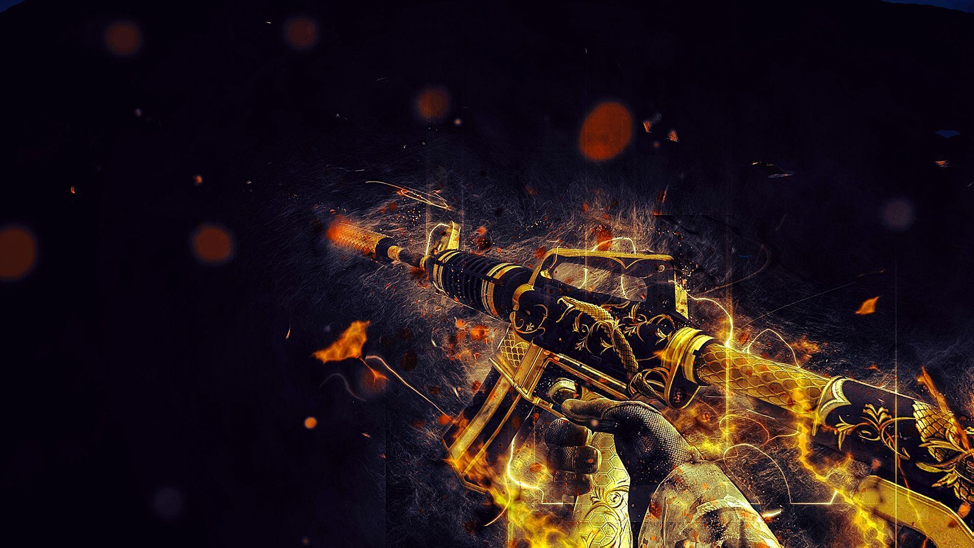 M4A1 S. Golden Coil. CS:GO Wallpaper And Background