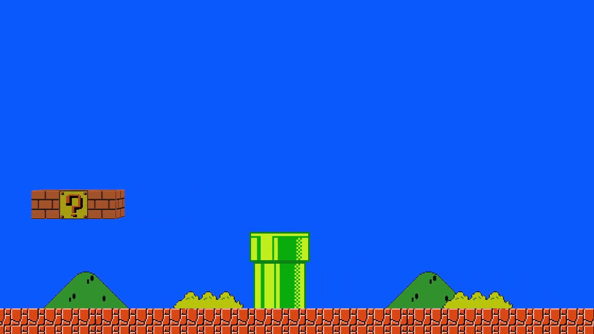Super Mario Bros Platform Game on a Green Screen Backgrounds Motion