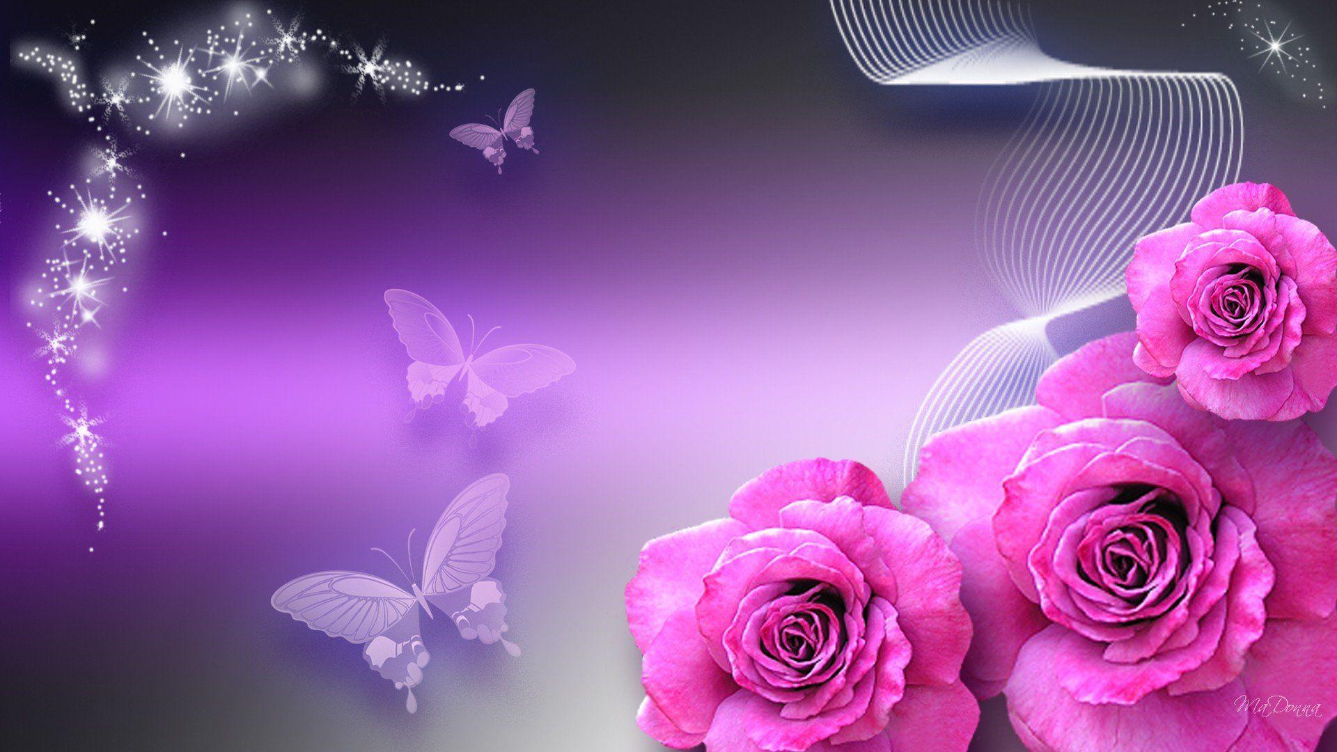 Wallpaper.wiki Picture Butterfly Desktop Butterflies Rose Pink PIC